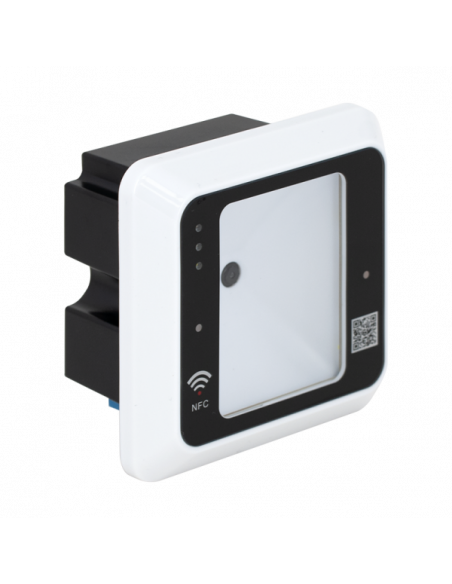 Scaner coduri de bare 1D/2D cu cititor RFID integrat, alb. Comanda online pe RFPro.ro.