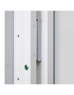 Kit de inchidere usi PVC cu deschidere la exterior cu electromagneti, pe suport de aluminiu de 2.3m. Comanda online pe RFPro.ro.