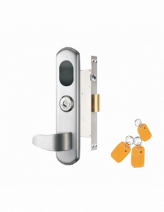 Incuietoare stand-alone cu carduri de proximitate EM
(125KHz), cheie mecanica si buton interior. Comanda online pe RFPro.ro.