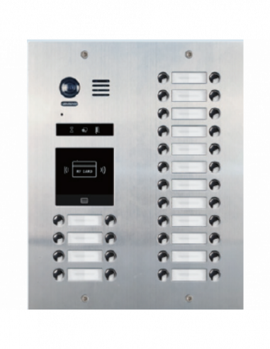 Panoul de apel video modular cu camera wide angle, 32 butoane apel + locas blank (pt module R21). Comanda online pe RFPro.ro.