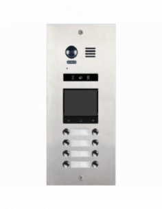 Panou de apel video modular cu camera wide angle,  8 butoane apel + locas blank (pt module R21). Comanda online pe RFPro.ro.