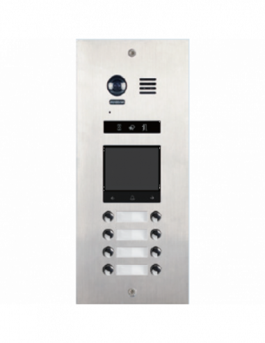 Panou de apel video modular cu camera wide angle,  8 butoane apel + locas blank (pt module R21). Comanda online pe RFPro.ro.