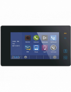 Post de interior video negru, cu conexiune pe 2 fire si ecran color LCD de 7, touch screen. Comanda online pe RFPro.ro.