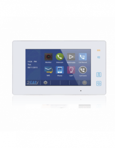 Post de interior video pe 2 fire, alb, cu touchscreen. Comanda online pe RFPro.ro.