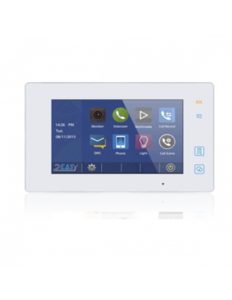 Post de interior video pe 2 fire, alb, cu touchscreen. Comanda online pe RFPro.ro.
