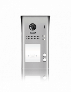 Panou video color de apel exterior, camera WIDE ANGLE 170°, pentru doi abonati, control acces RFID. Comanda online pe RFPro.ro.