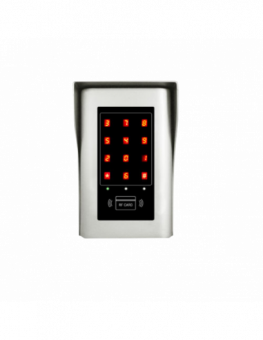 Controler de acces cu PIN si cartele de proximitate RFID EM (125 kHz), cu taste tactile amestecate. Comanda online pe RFPro.ro.