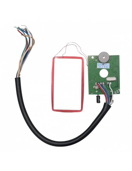 Cititor wiegand fara carcasa, cu o antena ce functioneaza cu cartele de proximitate. Comanda online pe RFPro.ro.