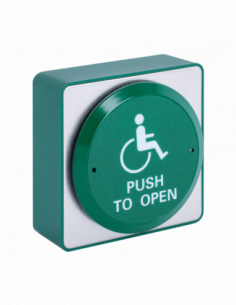 Buton de iesire pentru persoane cu dizabilitati, de interior, incastrabil/aplicabil cu carcasa. Comanda online pe RFPro.ro.