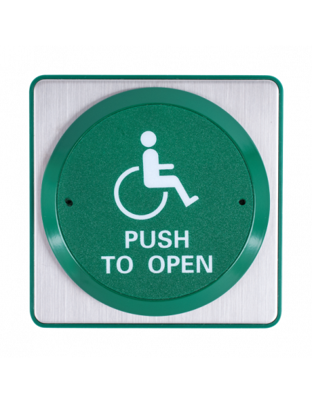 Buton de iesire pentru persoane cu dizabilitati, de interior, incastrabil/aplicabil cu carcasa. Comanda online pe RFPro.ro.