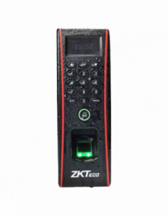 Controler de acces cu functie de pontaj, cu cititoare de amprente si de cartele incorporate. Comanda online pe RFPro.ro.