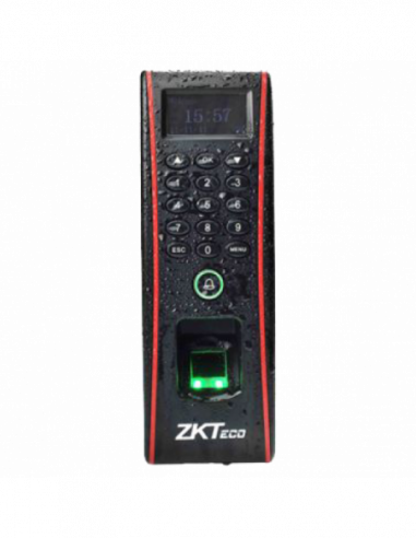Controler de acces cu functie de pontaj, cu cititoare de amprente si de cartele incorporate. Comanda online pe RFPro.ro.