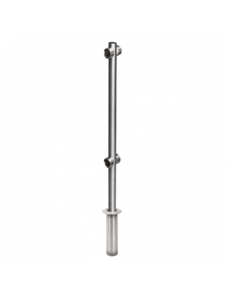 Stalp intermediar 180° din INOX,  suport pentru balustrade din INOX, montare ingropata. Comanda online pe RFPro.ro.