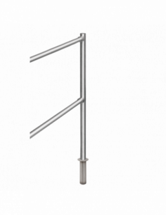 Stalp de capat din INOX, suport pentru balustrade din INOX, montare ingropata. Comanda online pe RFPro.ro.