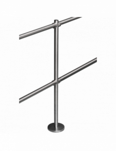Stalp intermediar 180° din INOX , suport pentru balustrade din INOX, montare aplicata. Comanda online pe RFPro.ro.