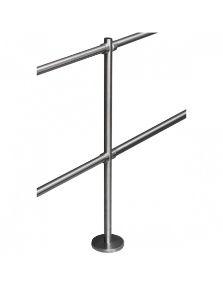 Stalp intermediar 180° din INOX , suport pentru balustrade din INOX, montare aplicata. Comanda online pe RFPro.ro.