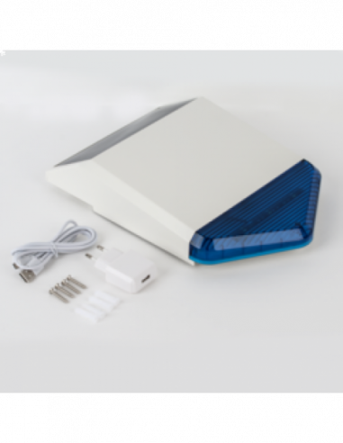 Sirena wireless de exterior cu incarcare solara. Comanda online pe RFPro.ro.