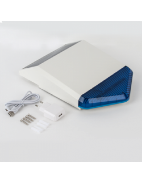 Sirena wireless de exterior cu incarcare solara. Comanda online pe RFPro.ro.