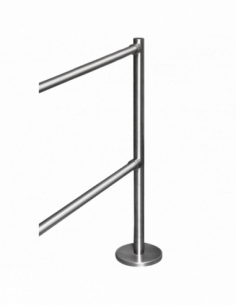 Stalp de capat din INOX, suport pentru balustrade din INOX, montare aplicata K-VO. Comanda online pe RFPro.ro.