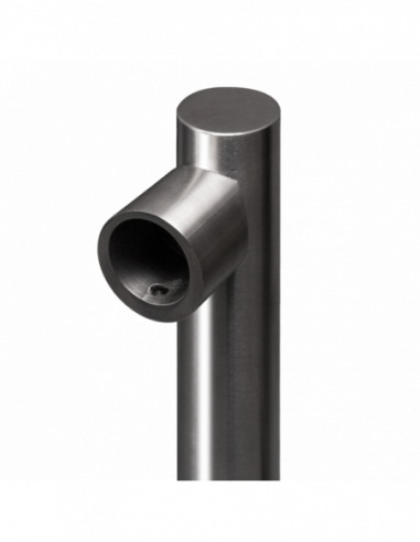Stalp de capat din INOX, suport pentru balustrade din INOX, montare aplicata K-VO. Comanda online pe RFPro.ro.