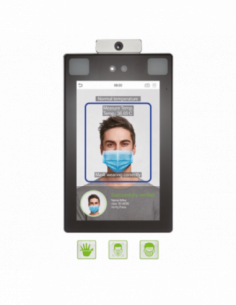 Terminal control acces cu recunoastere faciala si vene palma, detectie temperatura si masca faciala. Comanda online pe RFPro.ro.