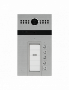 Post de apel IP SIP pt 5 abonati, butoane apel iluminate si cititor de proximitate RFID incorporat. Comanda online pe RFPro.ro.