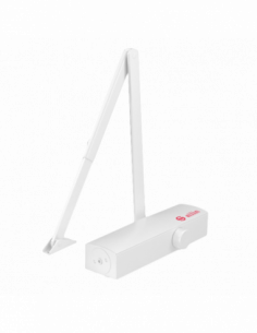 Amortizor hidraulic cu brat pentru usi de la 25 kg pana la 120kg, ajustabil, alb. Comanda online pe RFPro.ro.