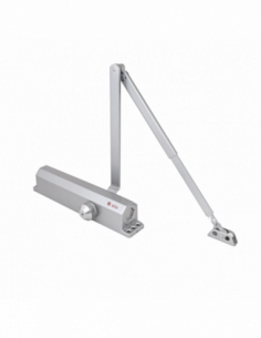 Amortizor hidraulic cu brat reglabil, pentru usi de 15~150kg si latime de pana la 1.5m, argintiu. Comanda online pe RFPro.ro.