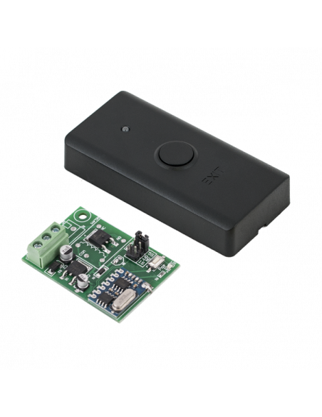 Buton de acces cu comunicatie wireless, contact umed +12Vcc. Comanda online pe RFPro.ro.