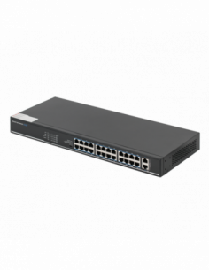 Switch ethernet PoE+, 24 porturi 10/100Mbps POE+ downlink, 2 porturi 10/100/1000Mbps uplink. Comanda online pe RFPro.ro.