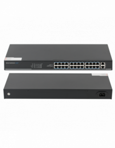 Switch ethernet PoE+, 24 porturi 10/100Mbps POE+ downlink, 2 porturi 10/100/1000Mbps uplink. Comanda online pe RFPro.ro. 2