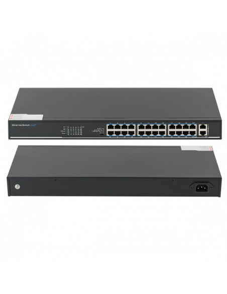 Switch ethernet PoE+, 24 porturi 10/100Mbps POE+ downlink, 2 porturi 10/100/1000Mbps uplink. Comanda online pe RFPro.ro.