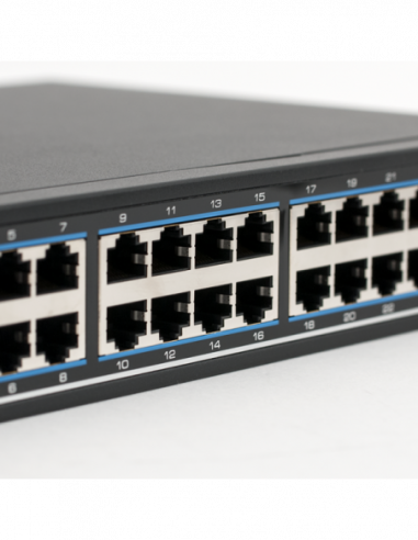 Switch ethernet PoE+, 24 porturi 10/100Mbps POE+ downlink, 2 porturi 10/100/1000Mbps uplink. Comanda online pe RFPro.ro.