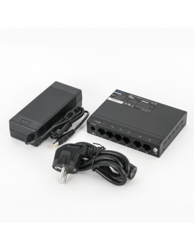 Switch ethernet PoE+ cu functie PoE Watchdog, 4 porturi 10/100 Mbps POE+ downlink, 2 porturi 10/100. Comanda online pe RFPro.ro.
