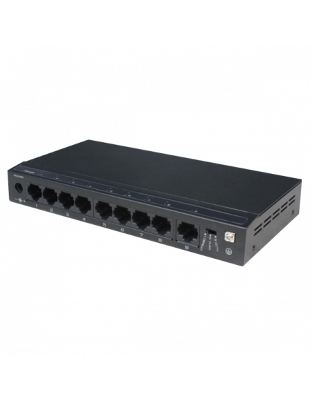 Switch ethernet PoE+, 8 porturi 10/100 Mbps POE+ downlink, 1 port 10/100 Mbps uplink, 93W. Comanda online pe RFPro.ro.