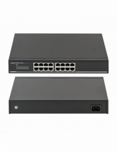 Switch gigabit cu 16 porturi ethernet 10/100/1000Mbps cu carcasa metalica. Comanda online pe RFPro.ro.