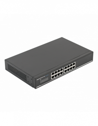 Switch gigabit cu 16 porturi ethernet 10/100/1000Mbps cu carcasa metalica. Comanda online pe RFPro.ro.