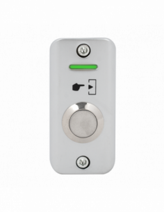 Buton de iesire de mici dimensiuni, aplicabil cu LED de semnalizare, din aliaj de Zinc, pt exterior. Comanda online pe RFPro.ro.