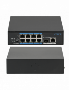 Swicth ethernet industrial PoE+ 8+1 porturi. Comanda online pe RFPro.ro.