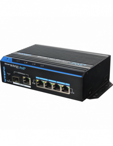 Switch ethernet POE+ industrial, 4+1 porturi. Comanda online pe RFPro.ro.