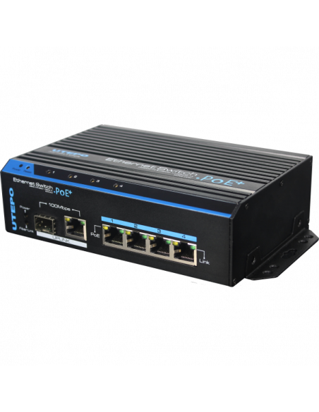 Switch ethernet POE+ industrial, 4+1 porturi. Comanda online pe RFPro.ro.