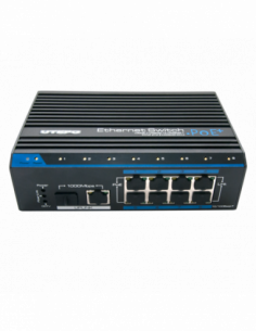 Switch industrial 8 porturi downlink 10/100Mbps POE+, 2 porturi gigabit uplink SFP si Ethernet. Comanda online pe RFPro.ro. 2