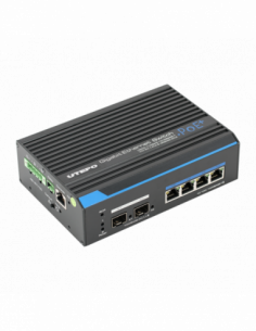 Switch industrial POE++ cu management, FAST RING, 4 porturi ethernet gigabit + 2 porturi SFP Gb. Comanda online pe RFPro.ro.