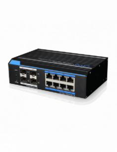 Switch ethernet industrial, full gigabit POE++, 8 porturi
ethernet downlink + 4 porturi SFP uplink . Comanda online pe RFPro.ro.