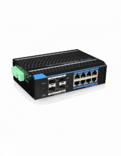 Switch ethernet industrial, full gigabit POE++, 8 porturi
ethernet downlink + 4 porturi SFP uplink . Comanda online pe RFPro.ro. 2