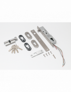 Bolt electric (fail-secure) cu temporizare, senzor magnetic, monitorizare si cilindru cu cheie. Comanda online pe RFPro.ro. 2