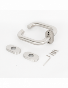 Set manere cu clante tubulare cu rozete ovale. Comanda online pe RFPro.ro. 2