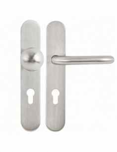 Set manere cu clanta tubulara si buton fix drept cu shield interax 85. Comanda online pe RFPro.ro.