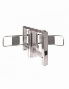 Poarta batanta automata dubla tip BRIDGE pt acces persoane, INOX. Functioneaza doar cu YK-PB106. Comanda online pe RFPro.ro. 2