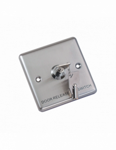 Buton incastrabil/ aplicabil cu carcasa, din inox, cu cheie, pentru iesire de urgenta. Comanda online pe RFPro.ro.